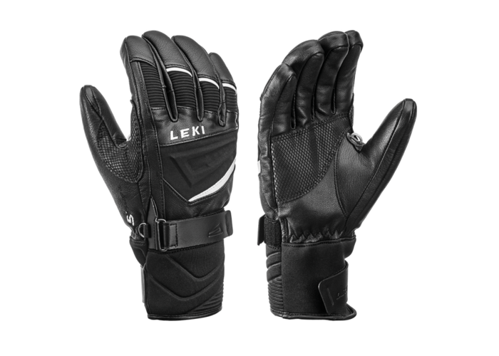 Lyžiarské rukavice Leki Griffin S black/white
